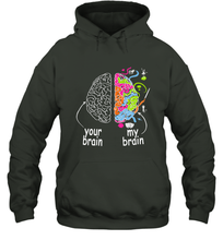 Load image into Gallery viewer, Neurodiversity brain Gift idea for Dyslexia ADHD Autism ASD Hooded Sweatshirt
