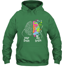 Load image into Gallery viewer, Neurodiversity brain Gift idea for Dyslexia ADHD Autism ASD Hooded Sweatshirt
