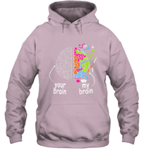 Load image into Gallery viewer, Neurodiversity brain Gift idea for Dyslexia ADHD Autism ASD Hooded Sweatshirt
