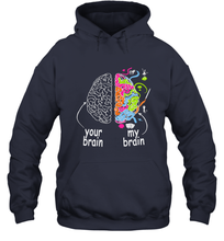 Load image into Gallery viewer, Neurodiversity brain Gift idea for Dyslexia ADHD Autism ASD Hooded Sweatshirt
