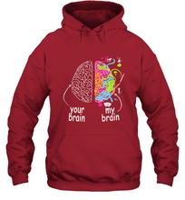 Load image into Gallery viewer, Neurodiversity brain Gift idea for Dyslexia ADHD Autism ASD Hooded Sweatshirt
