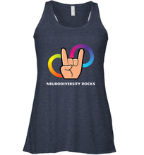 Load image into Gallery viewer, Neurodiversity Rocks Shirt Brain Autism Awareness Women's Racerback Tank
