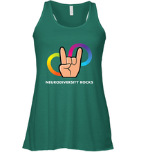Load image into Gallery viewer, Neurodiversity Rocks Shirt Brain Autism Awareness Women's Racerback Tank
