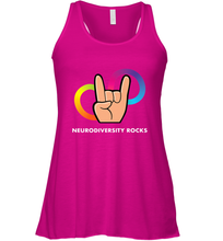 Load image into Gallery viewer, Neurodiversity Rocks Shirt Brain Autism Awareness Women's Racerback Tank
