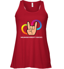 Load image into Gallery viewer, Neurodiversity Rocks Shirt Brain Autism Awareness Women's Racerback Tank
