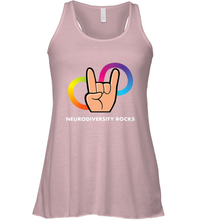 Load image into Gallery viewer, Neurodiversity Rocks Shirt Brain Autism Awareness Women's Racerback Tank
