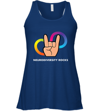 Load image into Gallery viewer, Neurodiversity Rocks Shirt Brain Autism Awareness Women's Racerback Tank
