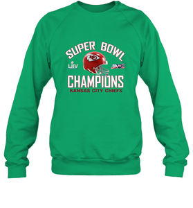 NFL super bowl Kansas City Chiefs Logo Helmet champions Crewneck Sweatshirt