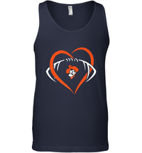 Load image into Gallery viewer, Oklahoma State Cowboys Large Heart  Football  Team Men's Tank Top
