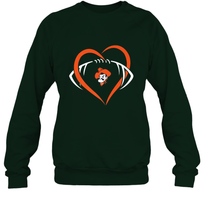 Load image into Gallery viewer, Oklahoma State Cowboys Large Heart  Football  Team Crewneck Sweatshirt
