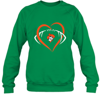 Load image into Gallery viewer, Oklahoma State Cowboys Large Heart  Football  Team Crewneck Sweatshirt
