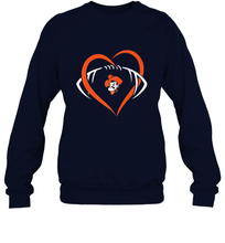 Load image into Gallery viewer, Oklahoma State Cowboys Large Heart  Football  Team Crewneck Sweatshirt
