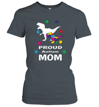 Load image into Gallery viewer, Proud Autism Mom T Rex Dinosaur Autism Awareness Women's T-Shirt
