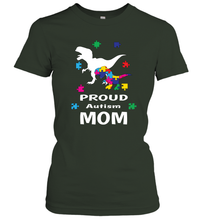 Load image into Gallery viewer, Proud Autism Mom T Rex Dinosaur Autism Awareness Women's T-Shirt

