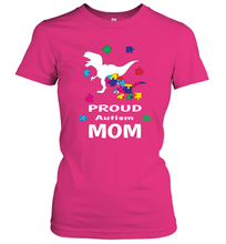 Load image into Gallery viewer, Proud Autism Mom T Rex Dinosaur Autism Awareness Women's T-Shirt
