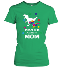 Load image into Gallery viewer, Proud Autism Mom T Rex Dinosaur Autism Awareness Women's T-Shirt
