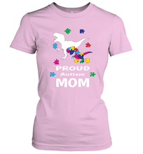 Load image into Gallery viewer, Proud Autism Mom T Rex Dinosaur Autism Awareness Women's T-Shirt
