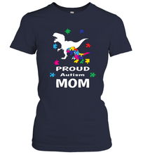 Load image into Gallery viewer, Proud Autism Mom T Rex Dinosaur Autism Awareness Women's T-Shirt

