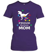Load image into Gallery viewer, Proud Autism Mom T Rex Dinosaur Autism Awareness Women's T-Shirt
