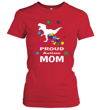 Load image into Gallery viewer, Proud Autism Mom T Rex Dinosaur Autism Awareness Women's T-Shirt
