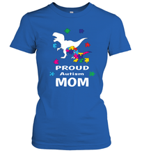 Load image into Gallery viewer, Proud Autism Mom T Rex Dinosaur Autism Awareness Women's T-Shirt

