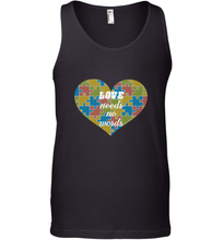 Load image into Gallery viewer, Love needs no words Autism Awareness DayT shirt Men's Tank Top
