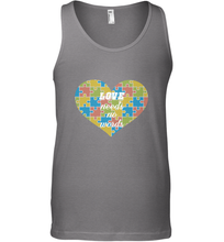 Load image into Gallery viewer, Love needs no words Autism Awareness DayT shirt Men's Tank Top
