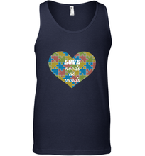 Load image into Gallery viewer, Love needs no words Autism Awareness DayT shirt Men's Tank Top
