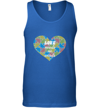 Load image into Gallery viewer, Love needs no words Autism Awareness DayT shirt Men's Tank Top

