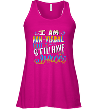 Load image into Gallery viewer, Special Needs NonVerbal Autism Awesome Women's Racerback Tank
