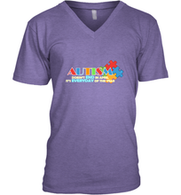 Load image into Gallery viewer, Autism doesn't end in April, its everyday of the year Autism Awareness Shirt Men's V-Neck
