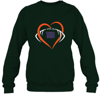 Load image into Gallery viewer, NFL New York Giants Heart Love Football Crewneck Sweatshirt
