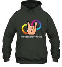 Load image into Gallery viewer, Neurodiversity Rocks Shirt Brain Autism Awareness Hooded Sweatshirt
