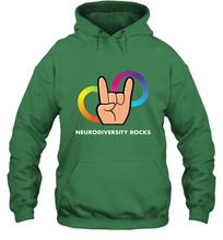 Load image into Gallery viewer, Neurodiversity Rocks Shirt Brain Autism Awareness Hooded Sweatshirt
