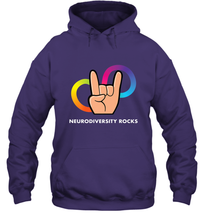 Load image into Gallery viewer, Neurodiversity Rocks Shirt Brain Autism Awareness Hooded Sweatshirt
