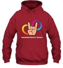 Load image into Gallery viewer, Neurodiversity Rocks Shirt Brain Autism Awareness Hooded Sweatshirt
