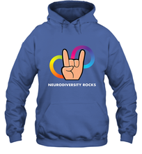 Load image into Gallery viewer, Neurodiversity Rocks Shirt Brain Autism Awareness Hooded Sweatshirt
