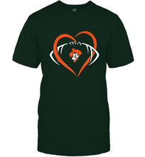 Load image into Gallery viewer, Oklahoma State Cowboys Large Heart  Football  Team Men's T-Shirt
