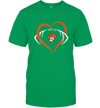 Load image into Gallery viewer, Oklahoma State Cowboys Large Heart  Football  Team Men's T-Shirt
