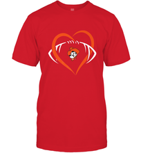 Load image into Gallery viewer, Oklahoma State Cowboys Large Heart  Football  Team Men's T-Shirt
