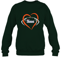 Load image into Gallery viewer, NFL New England Patriots Heart Love Football Crewneck Sweatshirt

