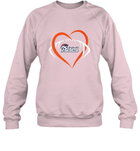 Load image into Gallery viewer, NFL New England Patriots Heart Love Football Crewneck Sweatshirt
