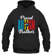 Load image into Gallery viewer, Proud Autism Brother Awareness Support Premium T Shirt Hooded Sweatshirt
