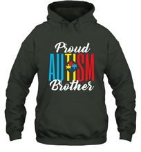 Load image into Gallery viewer, Proud Autism Brother Awareness Support Premium T Shirt Hooded Sweatshirt
