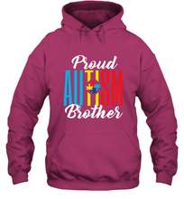 Load image into Gallery viewer, Proud Autism Brother Awareness Support Premium T Shirt Hooded Sweatshirt
