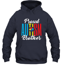 Load image into Gallery viewer, Proud Autism Brother Awareness Support Premium T Shirt Hooded Sweatshirt
