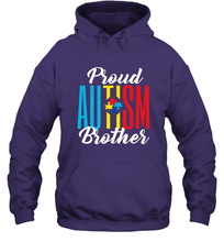 Load image into Gallery viewer, Proud Autism Brother Awareness Support Premium T Shirt Hooded Sweatshirt
