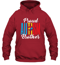 Load image into Gallery viewer, Proud Autism Brother Awareness Support Premium T Shirt Hooded Sweatshirt
