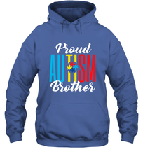 Load image into Gallery viewer, Proud Autism Brother Awareness Support Premium T Shirt Hooded Sweatshirt
