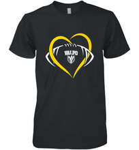 Load image into Gallery viewer, Valparaiso Crusaders Large Heart  Football Men's Premium T-Shirt
